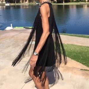 Black Fringe Dress